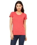 BELLA 8413 Womens Tri-blend T-shirt in Red triblend