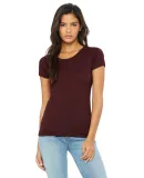 BELLA 8413 Womens Tri-blend T-shirt in Maroon triblend