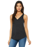 BELLA 8805 Womens Flowy Tank Top in Dark gry heather