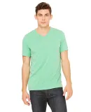 BELLA+CANVAS 3415 Men's Tri-blend V-Neck T-shirt in Green triblend