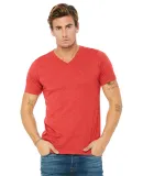 BELLA+CANVAS 3415 Men's Tri-blend V-Neck T-shirt in Red triblend