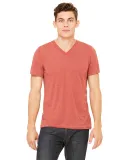 BELLA+CANVAS 3415 Men's Tri-blend V-Neck T-shirt in Clay triblend