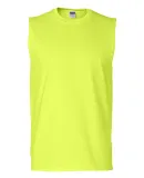 2700 Gildan Adult Ultra Cotton Sleeveless T-Shirt SAFETY GREEN