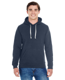 J8871 J-America Adult Tri-Blend Hooded Fleece in True navy trblnd