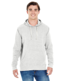 J8871 J-America Adult Tri-Blend Hooded Fleece in Antique wht trbl