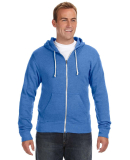 J8872 J-America Adult Tri-Blend Full-Zip Hooded Fl in Royal triblend