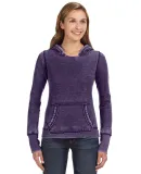 J8912 J-America Ladies' Vintage Zen Hooded Fleece TWISTED PLUM