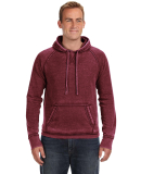 J8915 J-America Adult Vintage Zen Hooded Pullover  in Twisted bordeaux