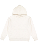 L2296 LA T Youth Fleece Hooded Pullover Sweatshirt in Natural heather