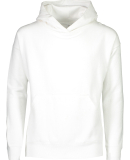 L2296 LA T Youth Fleece Hooded Pullover Sweatshirt in White