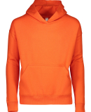 L2296 LA T Youth Fleece Hooded Pullover Sweatshirt in Orange