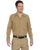 LL535 Dickies Men's Long-Sleeve Industrial Poplin  in Desert sand