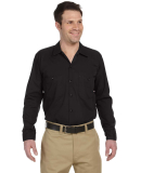 LL535 Dickies Men's Long-Sleeve Industrial Poplin  in Black