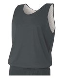 N2206 A4 Youth Reversible Mesh Tank in Graphite/ white