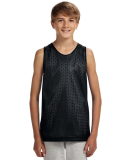 N2206 A4 Youth Reversible Mesh Tank in Black/ white