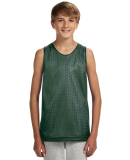 N2206 A4 Youth Reversible Mesh Tank in Hunter/ white