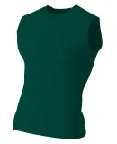 N2306 A4 Compression Muscle Tee in Forest green