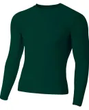 N3133 A4 Long Sleeve Compression Crew in Forest green