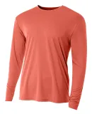 N3165 A4 Adult Cooling Performance Long Sleeve Cre in Coral