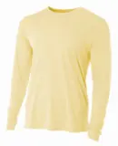 N3165 A4 Adult Cooling Performance Long Sleeve Cre in Light yellow