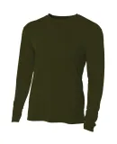 N3165 A4 Adult Cooling Performance Long Sleeve Cre in Military green