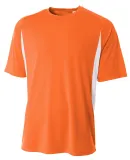 N3181 A4 Adult Cooling Performance Color Block Sho in Orange/ white