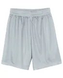 N5255 A4 9 Inch Adult Lined Micromesh Shorts in Silver