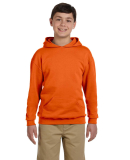 996Y JERZEES® NuBlend™ Youth Hooded Pullover Sw in Safety orange