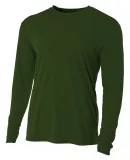 NB3165 A4 Youth Cooling Performance Long Sleeve Cr in Military green