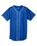 NB4184 A4 Youth Short Sleeve Full Button Baseball  ROYAL