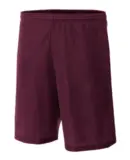 NB5184 A4 6 Inch Youth Lined Micromesh Shorts in Maroon