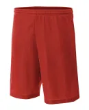 NB5184 A4 6 Inch Youth Lined Micromesh Shorts in Scarlet