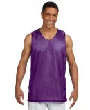 NF1270 A4 Adult Reversible Mesh Tank in Purple/ white