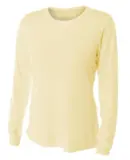 NW3002 A4 Women's Long Sleeve Cooling Performance  in Light yellow