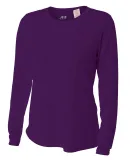 NW3002 A4 Women's Long Sleeve Cooling Performance  in Purple