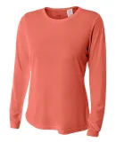 NW3002 A4 Women's Long Sleeve Cooling Performance  in Coral