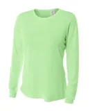 NW3002 A4 Women's Long Sleeve Cooling Performance  in Light lime