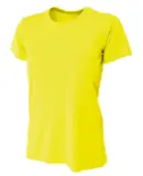 NW3201 A4 Women's Cooling Performance Crew in Safety yellow