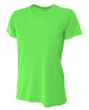 NW3201 A4 Women's Cooling Performance Crew in Safety green