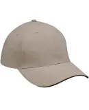 PE102 Adams Polyester Performer Cap in Khaki/ black