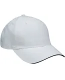 PE102 Adams Polyester Performer Cap in White/ black