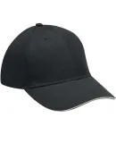 PE102 Adams Polyester Performer Cap in Black/ khaki