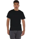 T425 Champion Adult Short-Sleeve T-Shirt T525C in Black