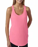 Next Level 6933 The Terry Racerback Tank in Neon hthr pink