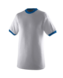 710 Augusta Sportswear Ringer T-Shirt in Ath hthr/ royal