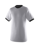 710 Augusta Sportswear Ringer T-Shirt in Ath hthr/ black