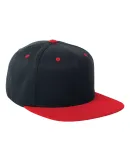 110F Flexfit Wool Blend Flat Bill Snapback Cap  BLACK/ RED