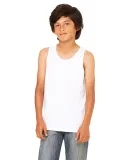 BELLA 3480Y Unisex Youth Cotton Tank Top in White