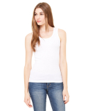 BELLA 4000 Womens Ribbed Tank Top in White