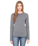 BELLA 6500 Womens Long Sleeve T-shirt in Deep heather